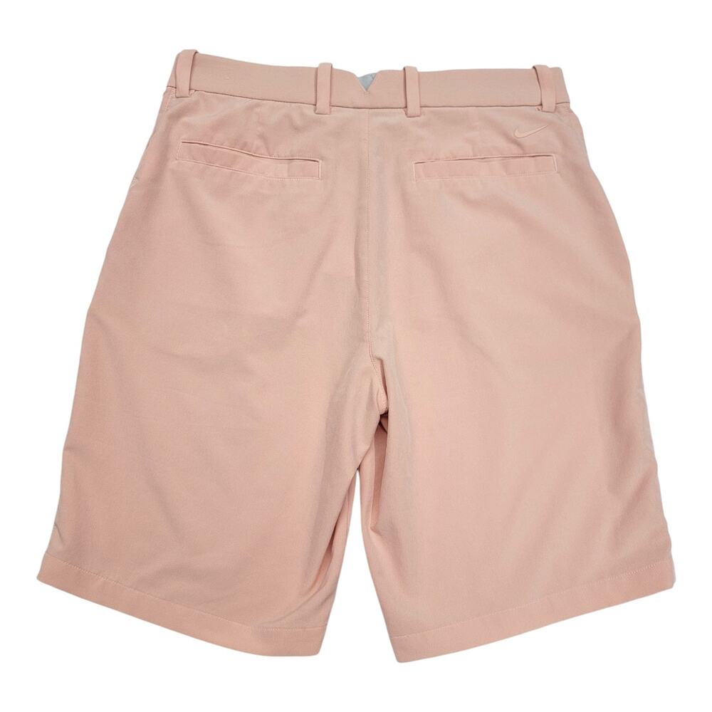 Nike Golf Shorts Mens 32 Pink Peach Dri-Fit Flat Front V-Notch Chino Active - Picture 5 of 10